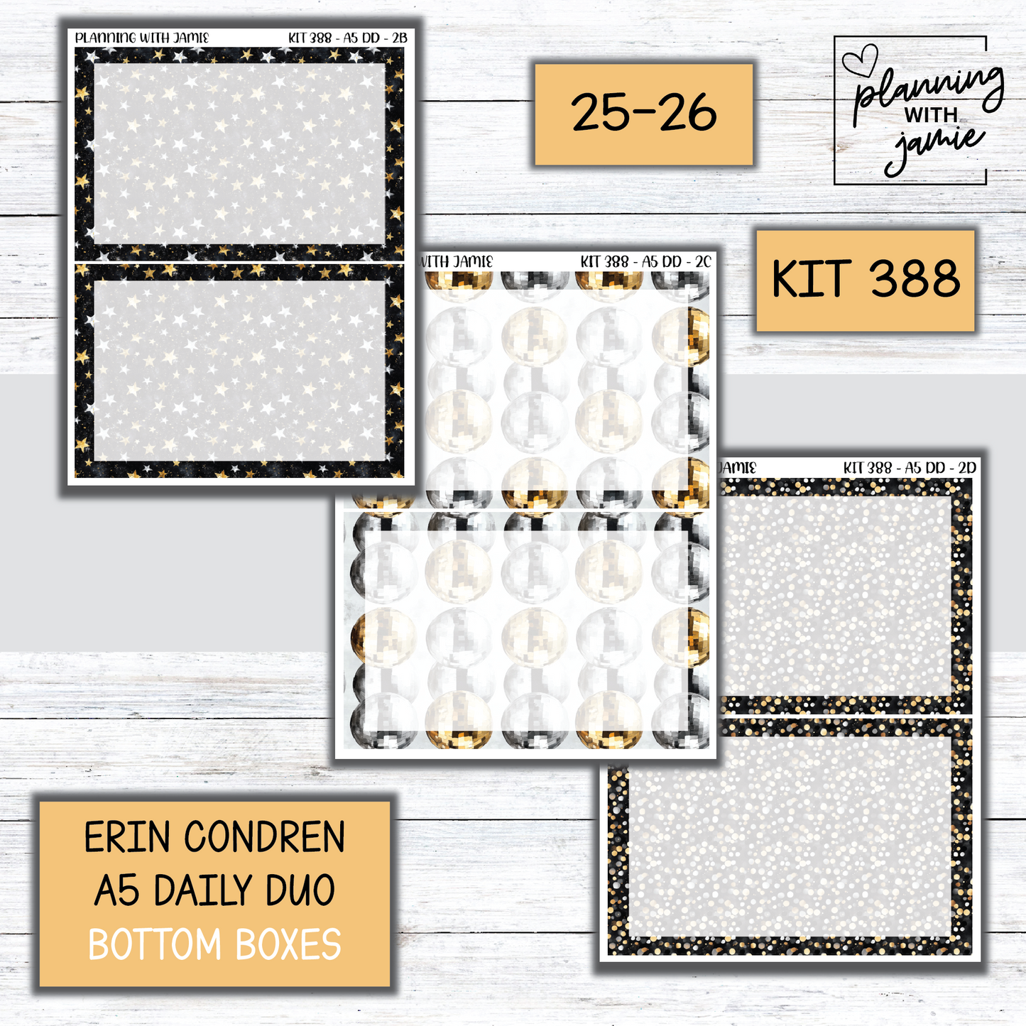Kit 388 Erin Condren Daily Duo Sticker Kit