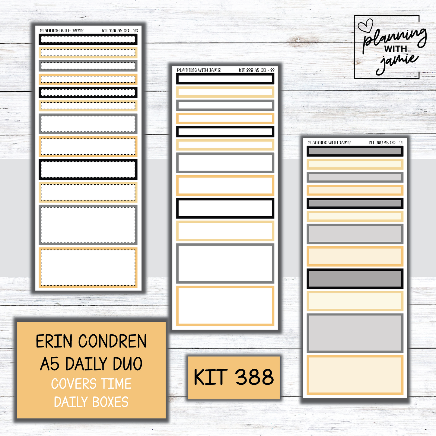 Kit 388 Erin Condren Daily Duo Sticker Kit