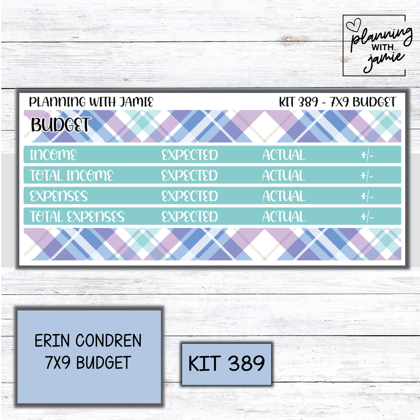 Kit 389 7x9 Budget Sticker Kit