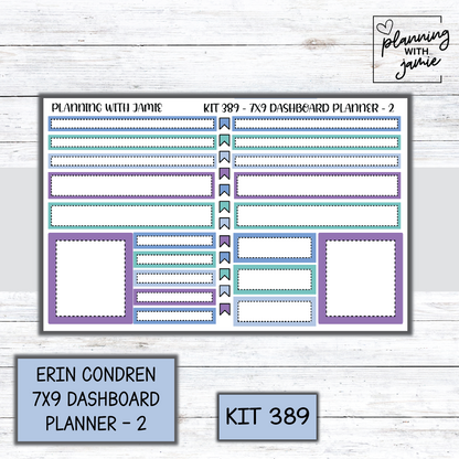 Kit 389 Erin Condren Dashboard Planner Sticker Kit