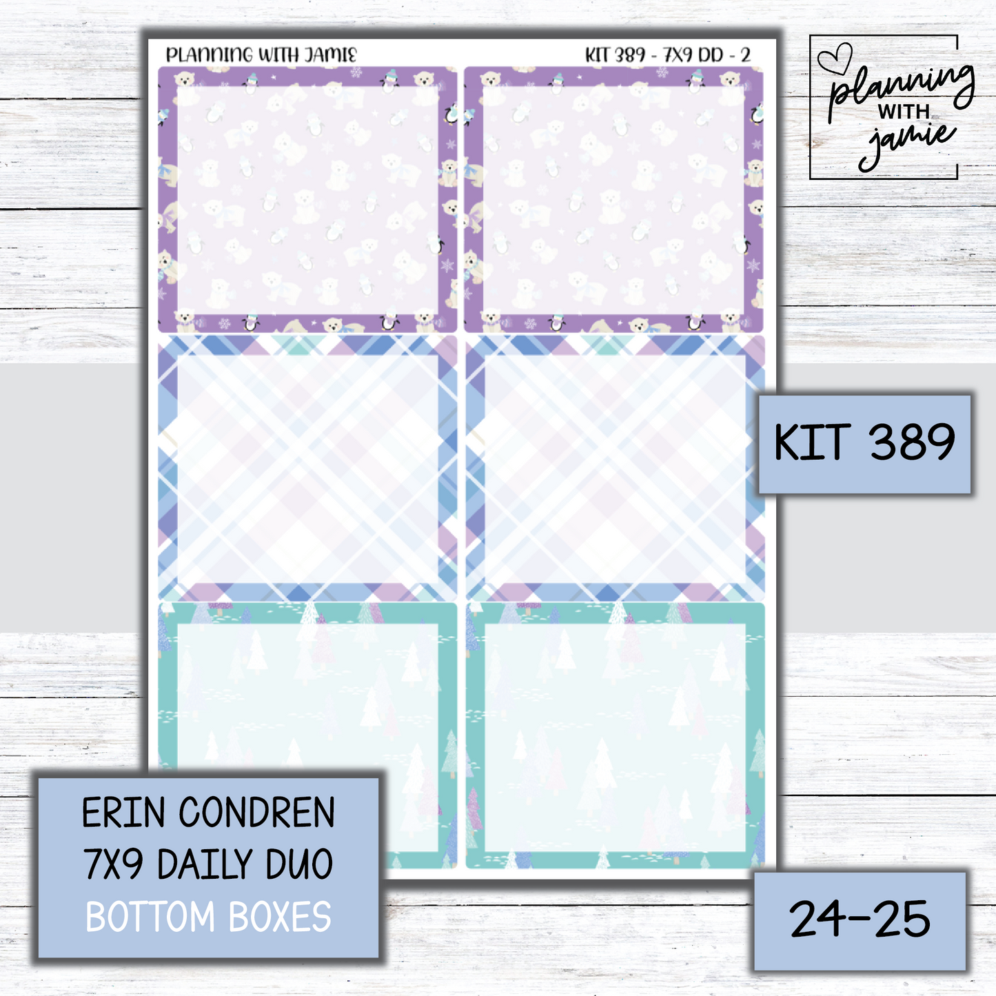 Kit 389 Erin Condren Daily Duo Sticker Kit
