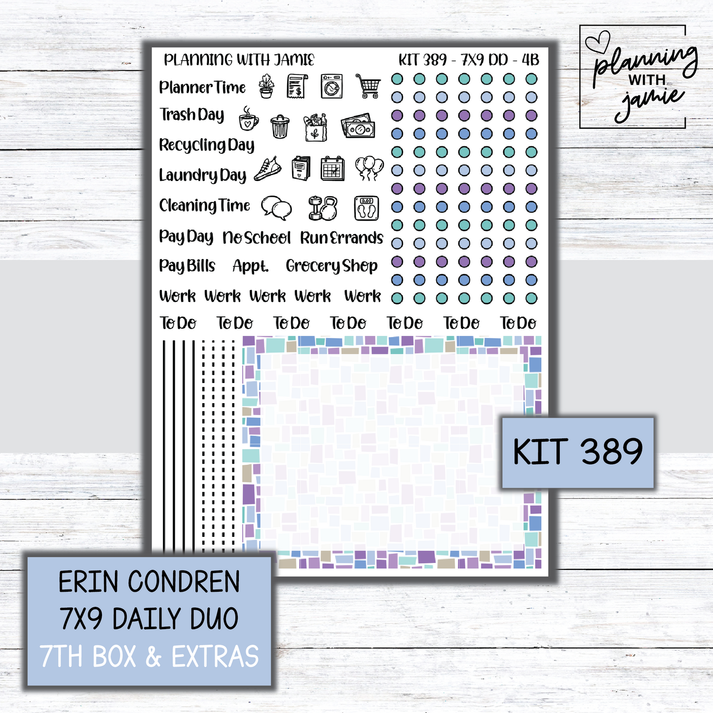 Kit 389 Erin Condren Daily Duo Sticker Kit