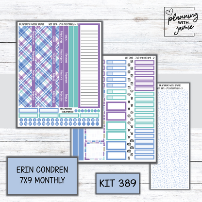 KIT 389 Erin Condren 7X9 OR A5 Monthly Kit