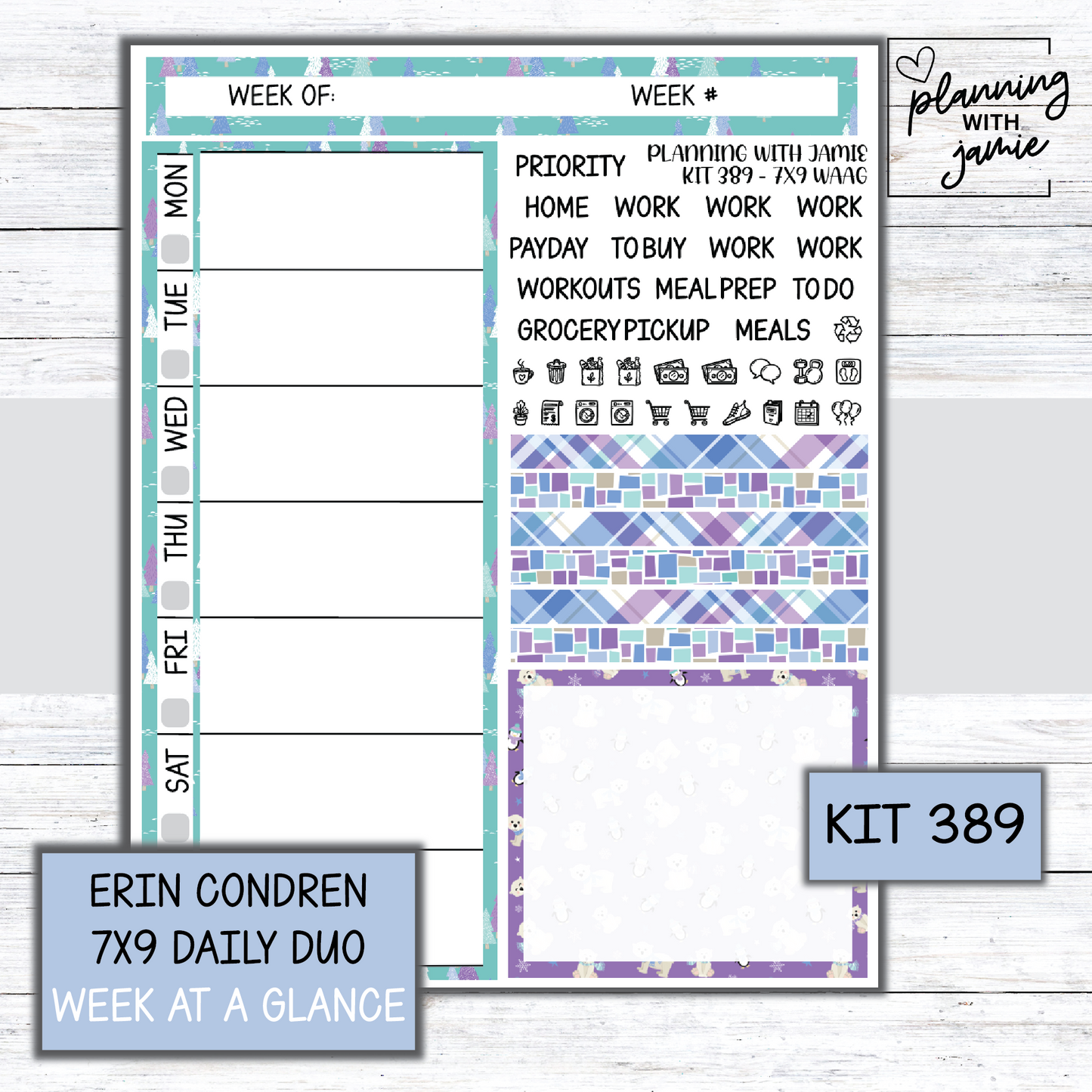 Kit 389 Week At A Glance Sticker