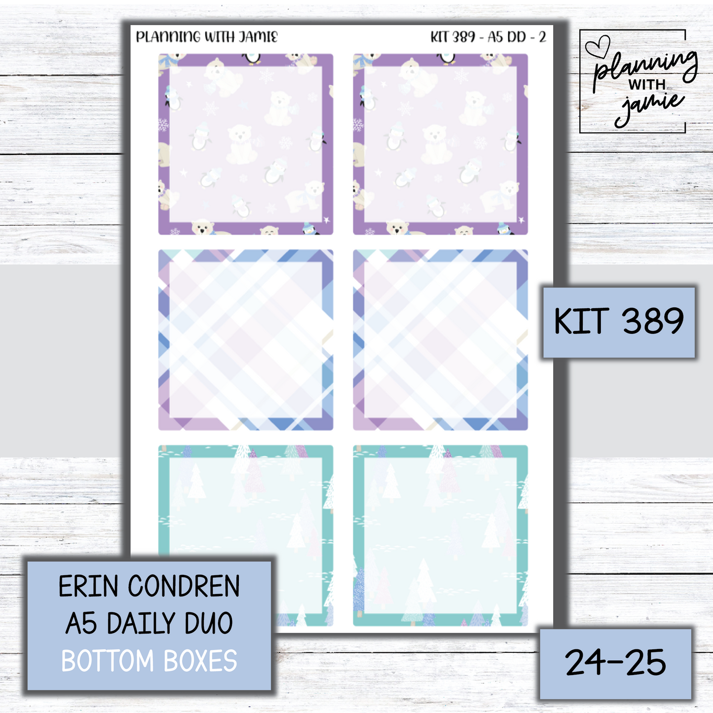 Kit 389 Erin Condren Daily Duo Sticker Kit