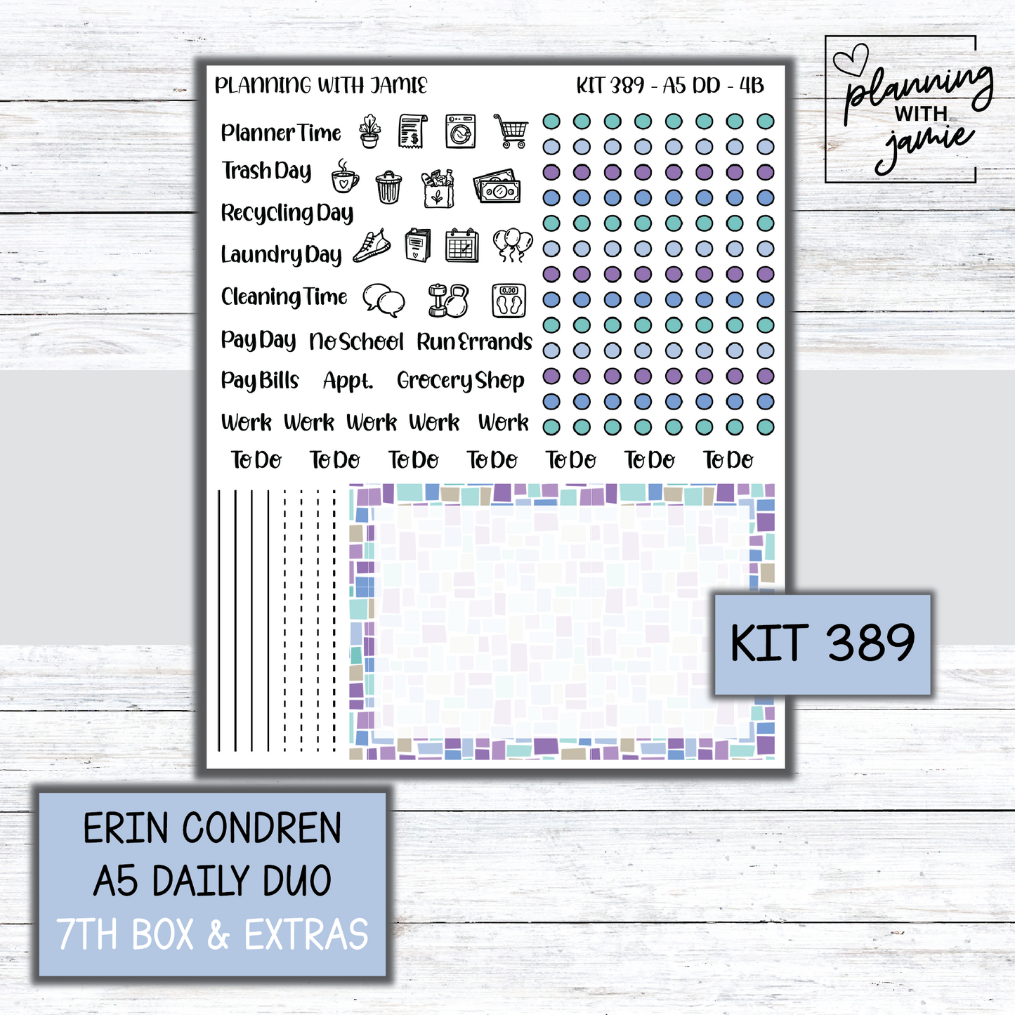 Kit 389 Erin Condren Daily Duo Sticker Kit