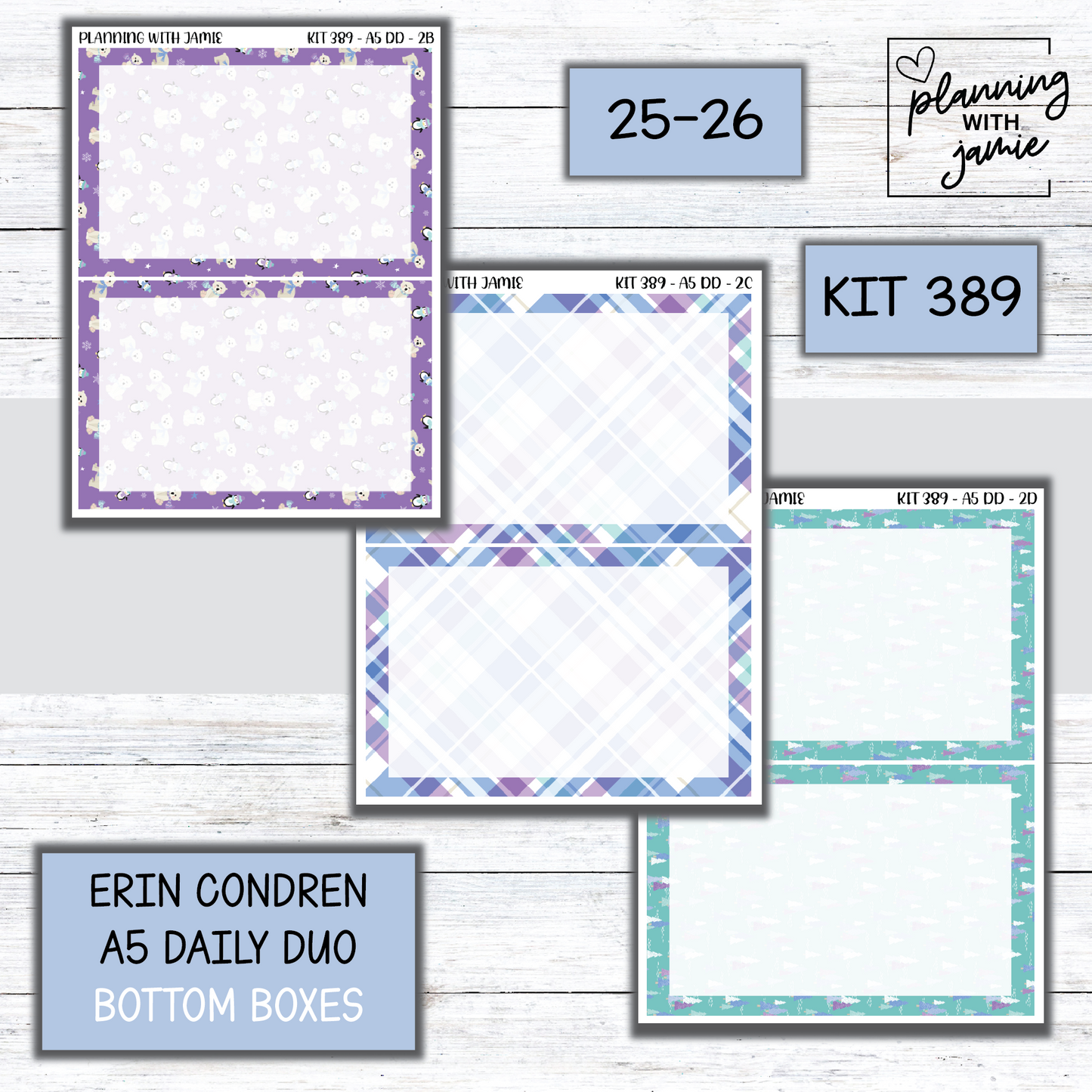 Kit 389 Erin Condren Daily Duo Sticker Kit