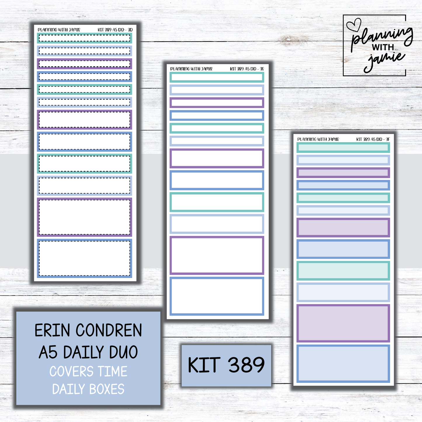 Kit 389 Erin Condren Daily Duo Sticker Kit