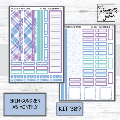 KIT 389 Erin Condren 7X9 OR A5 Monthly Kit