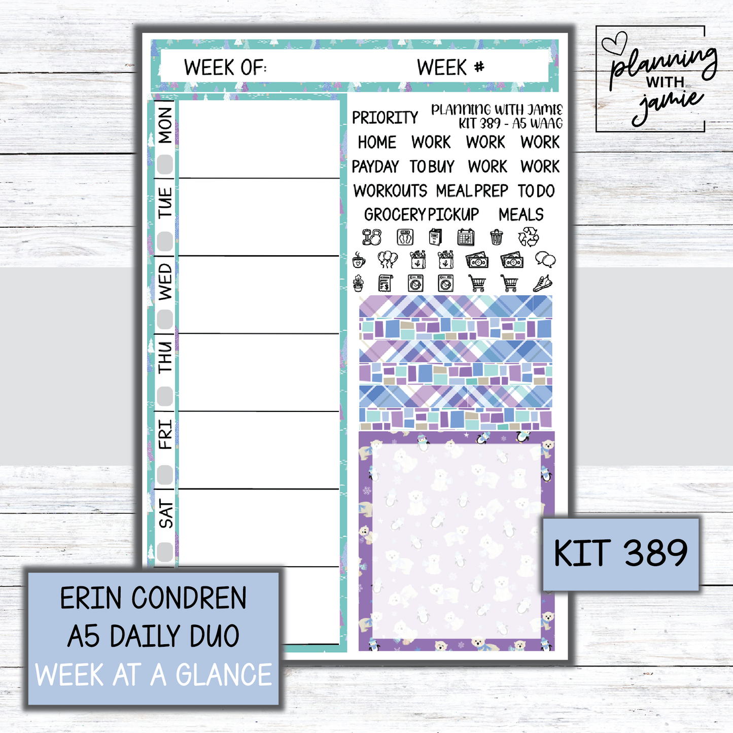 Kit 389 Week At A Glance Sticker