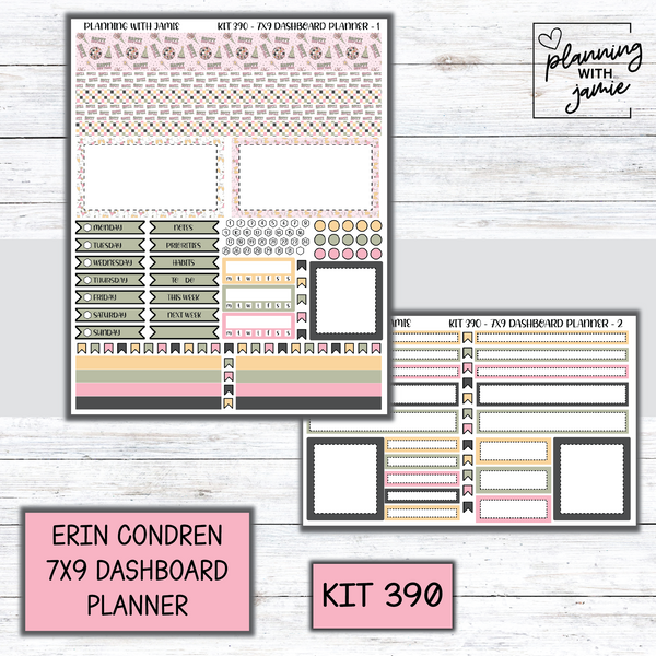 Kit 390 Erin Condren Dashboard Planner Sticker Kit – Planning With Jamie