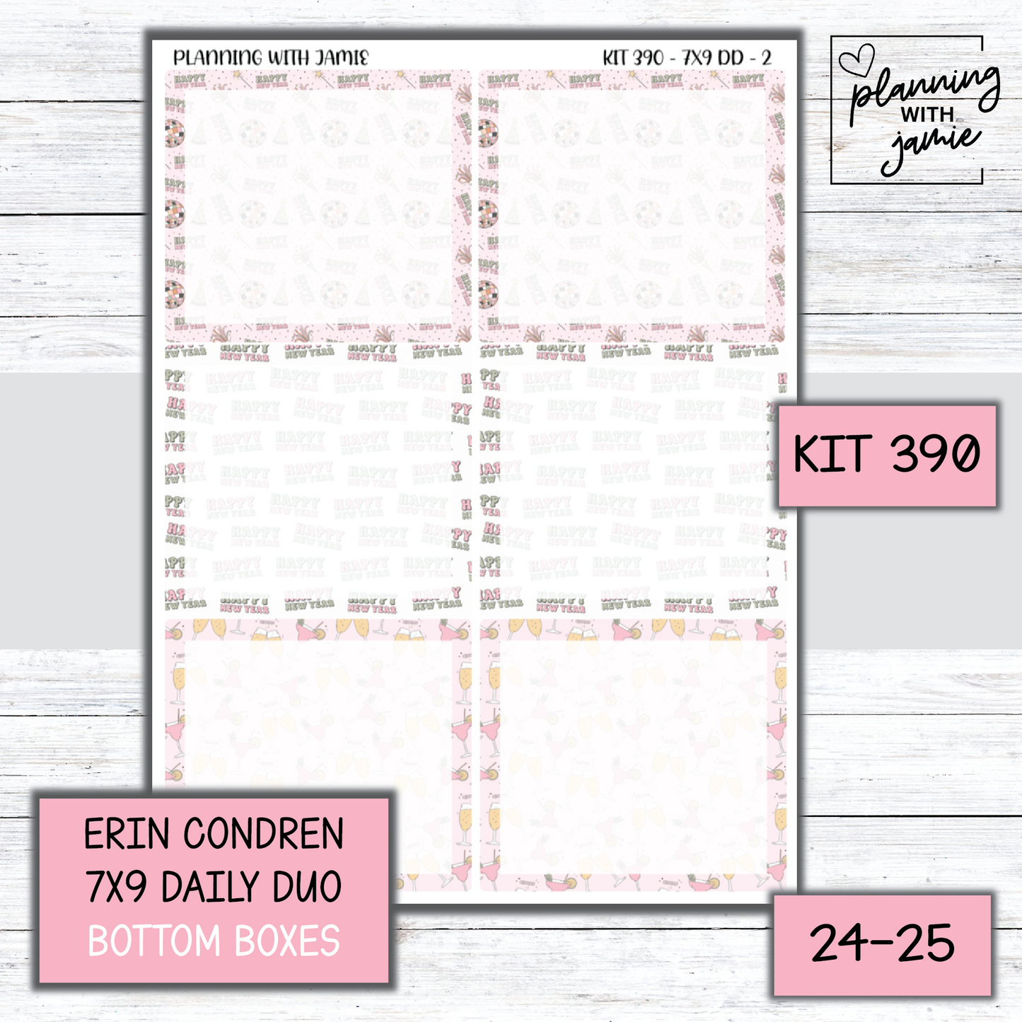 Kit 390 Erin Condren Daily Duo Sticker Kit