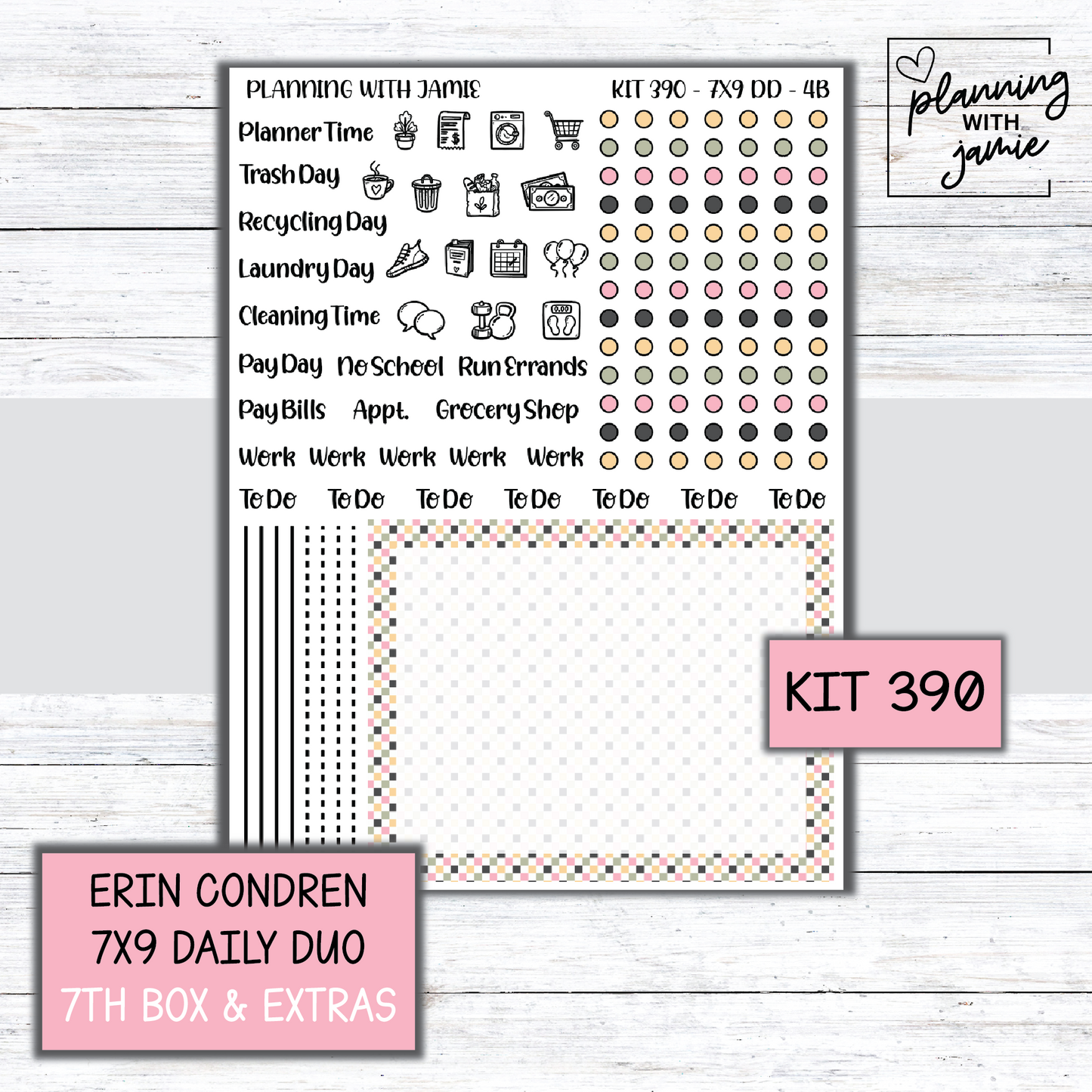 Kit 390 Erin Condren Daily Duo Sticker Kit