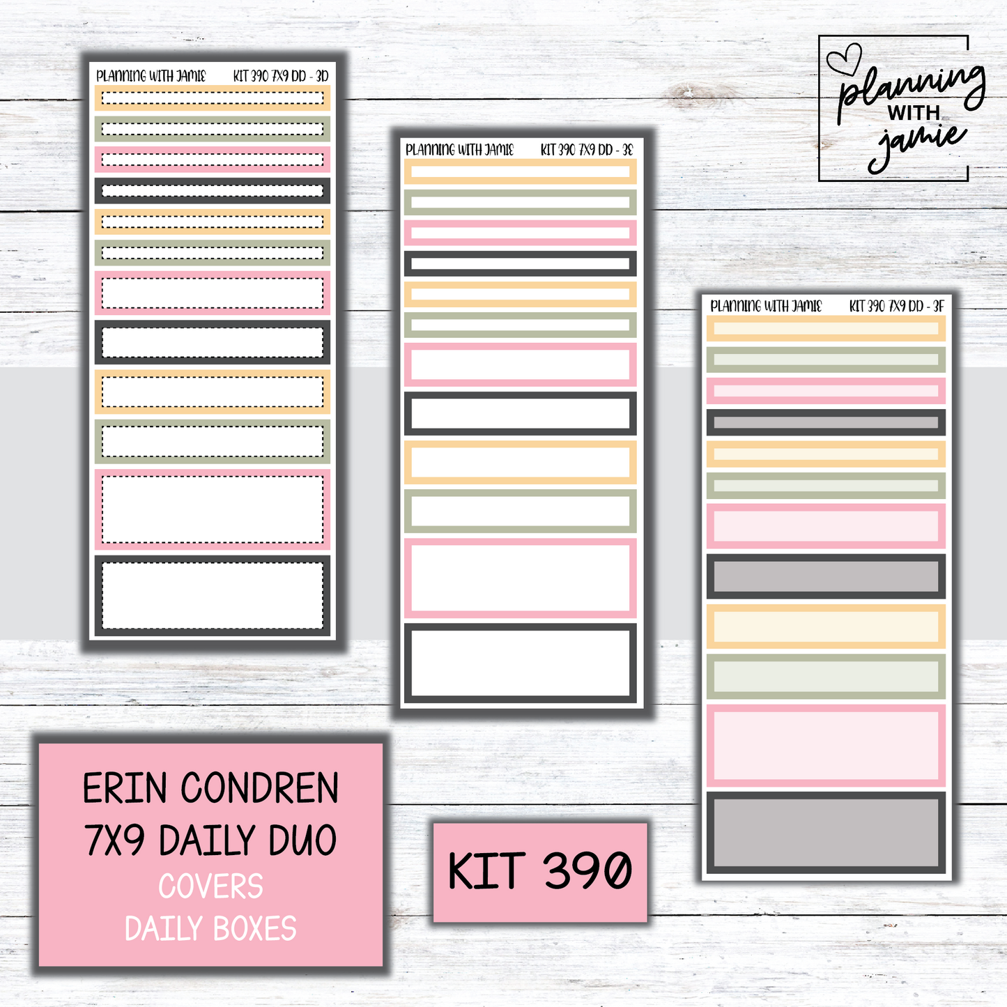 Kit 390 Erin Condren Daily Duo Sticker Kit