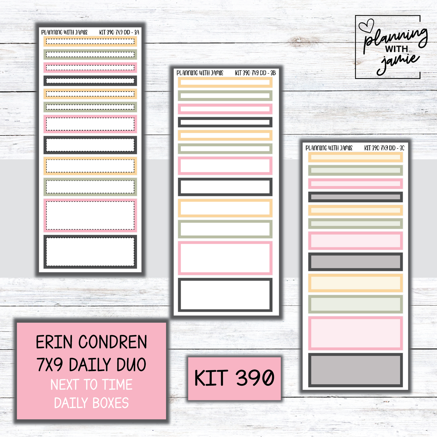 Kit 390 Erin Condren Daily Duo Sticker Kit