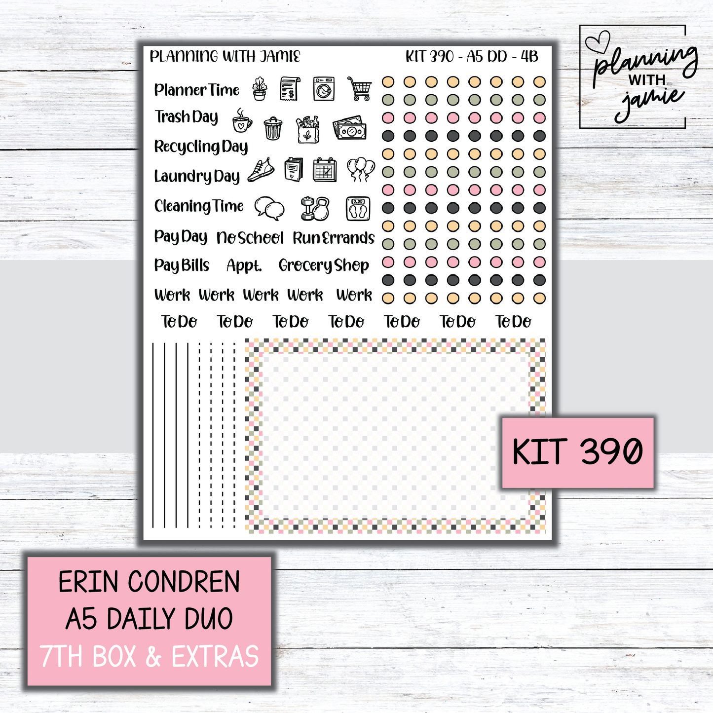 Kit 390 Erin Condren Daily Duo Sticker Kit