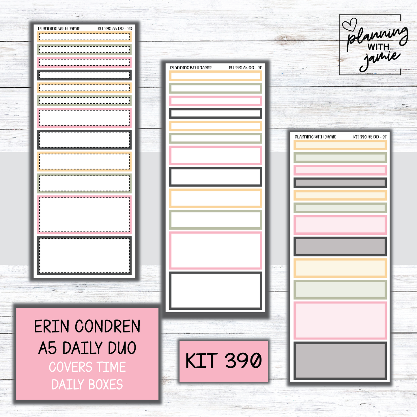 Kit 390 Erin Condren Daily Duo Sticker Kit