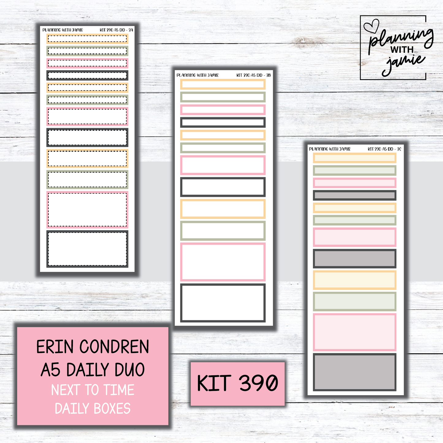 Kit 390 Erin Condren Daily Duo Sticker Kit