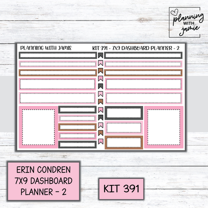 Kit 391 Erin Condren Dashboard Planner Sticker Kit