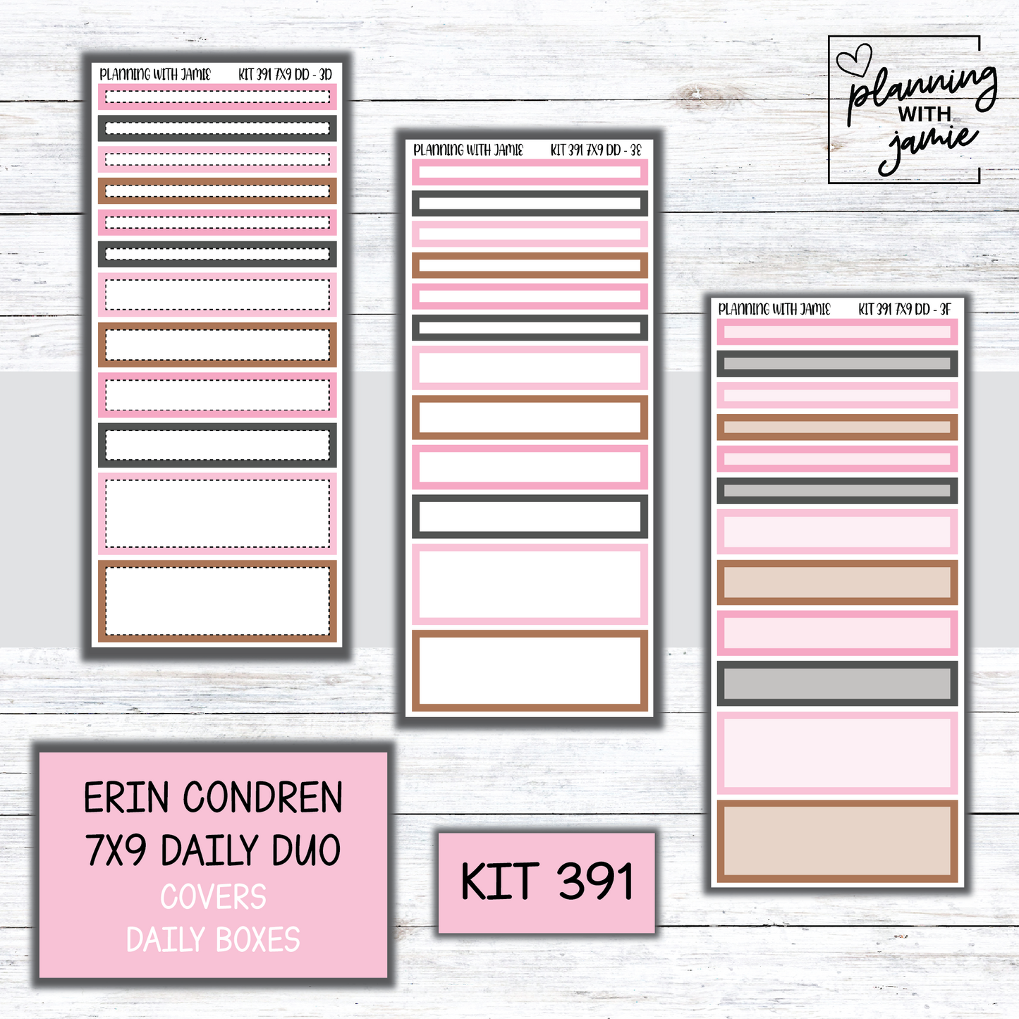 Kit 391 Erin Condren Daily Duo Sticker Kit