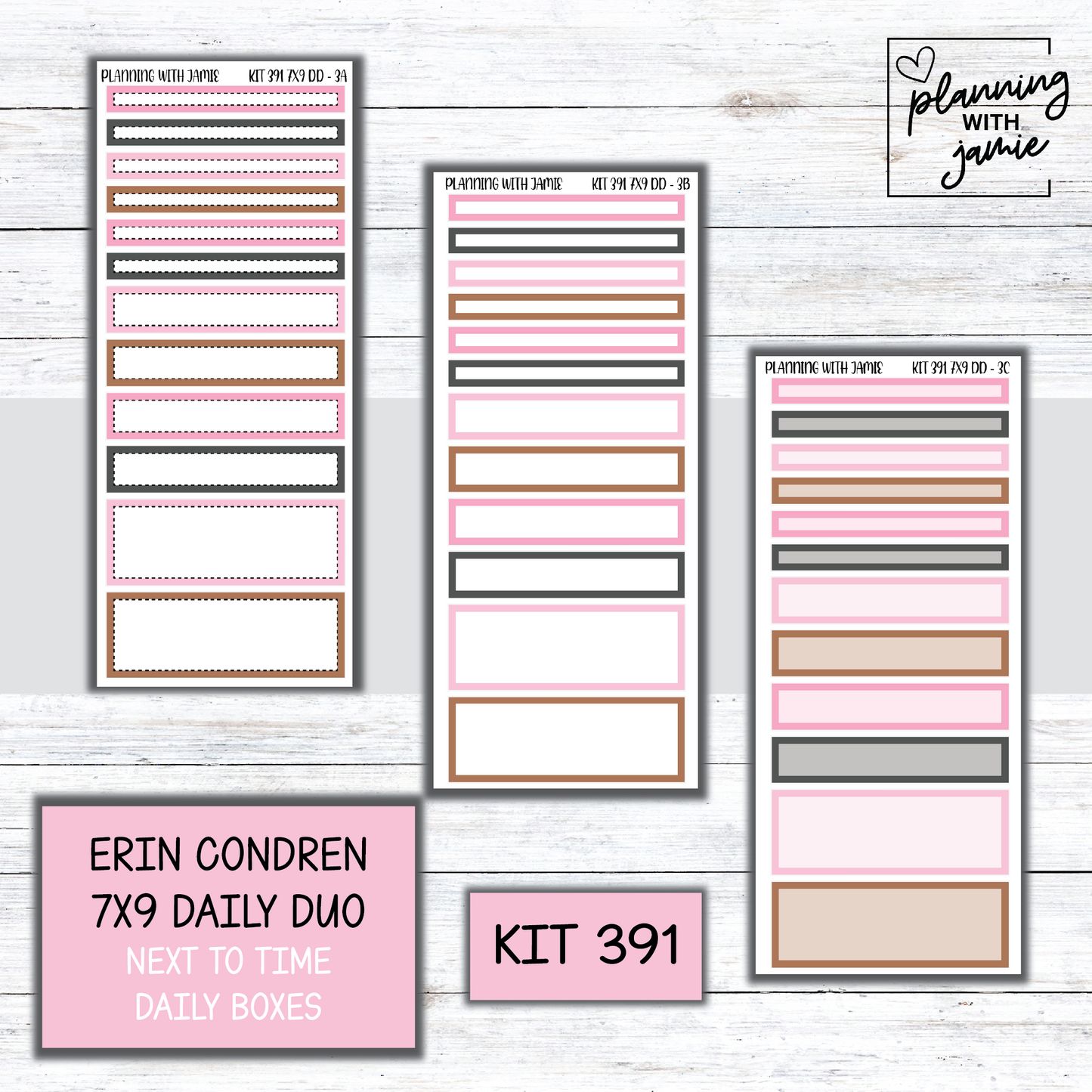 Kit 391 Erin Condren Daily Duo Sticker Kit