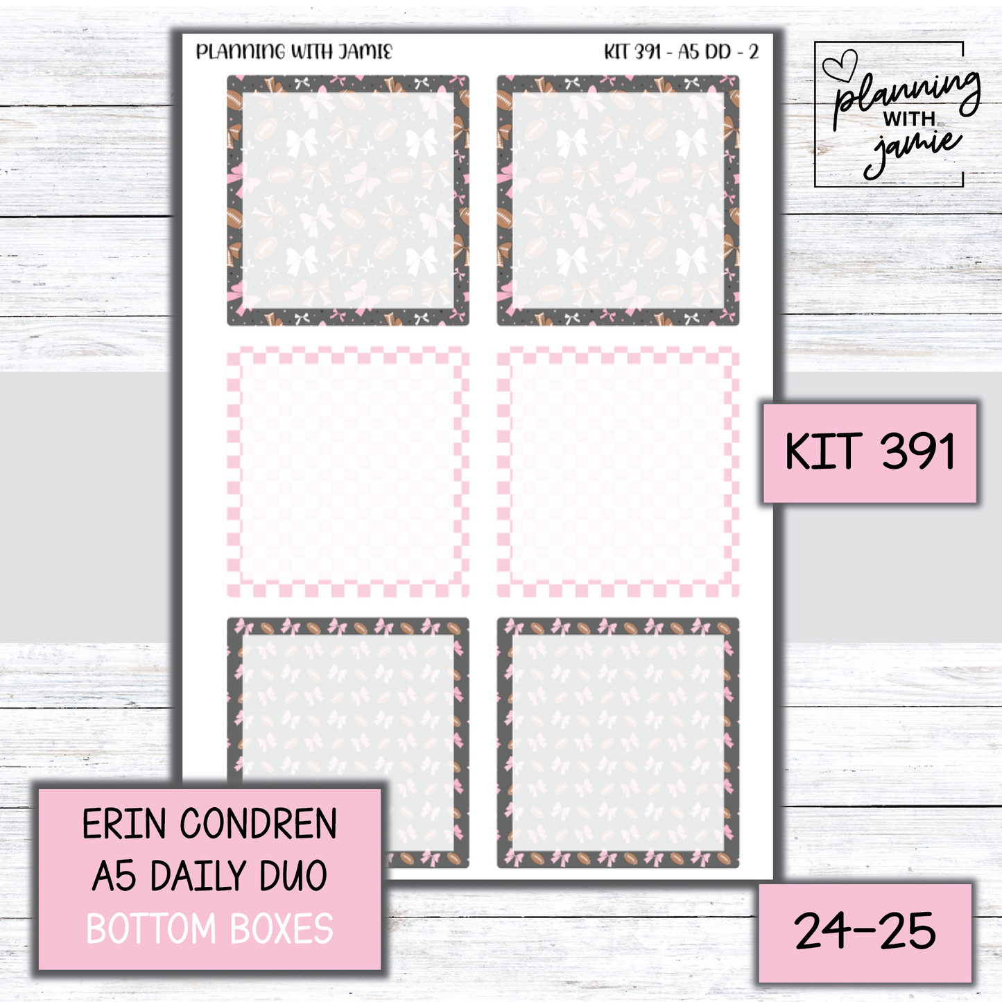 Kit 391 Erin Condren Daily Duo Sticker Kit