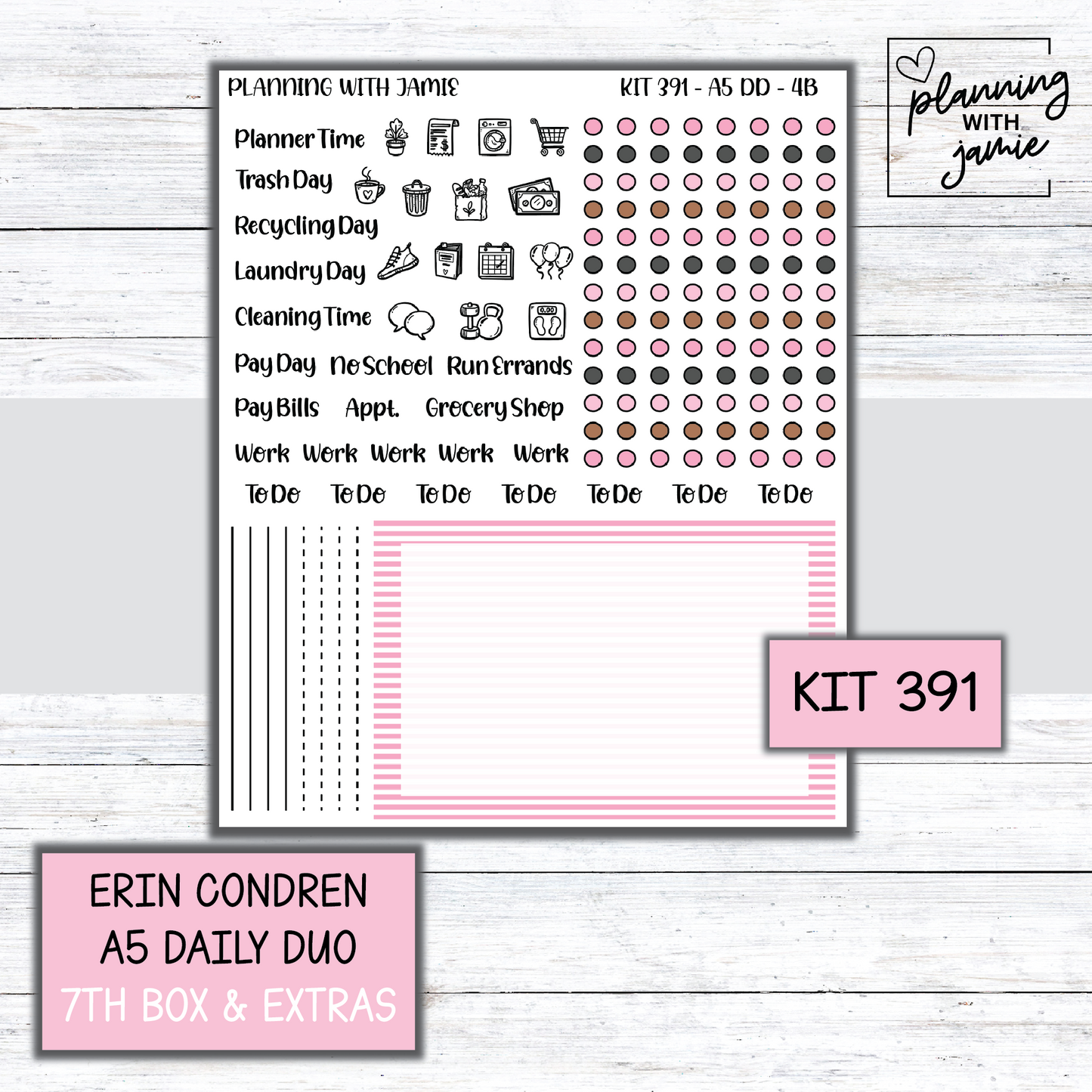 Kit 391 Erin Condren Daily Duo Sticker Kit