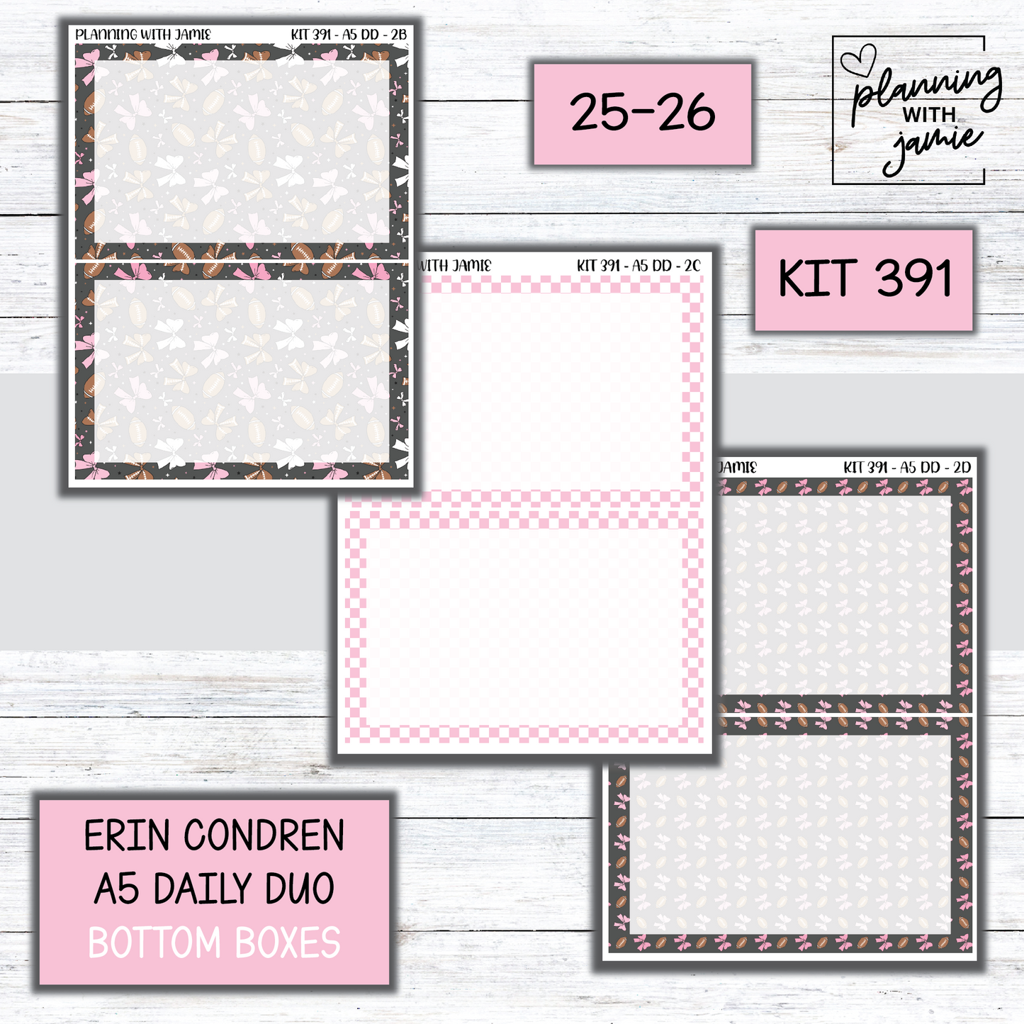 Kit 391 Erin Condren Daily Duo Sticker Kit