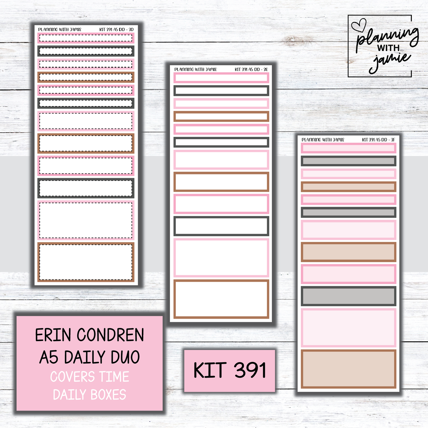 Kit 391 Erin Condren Daily Duo Sticker Kit