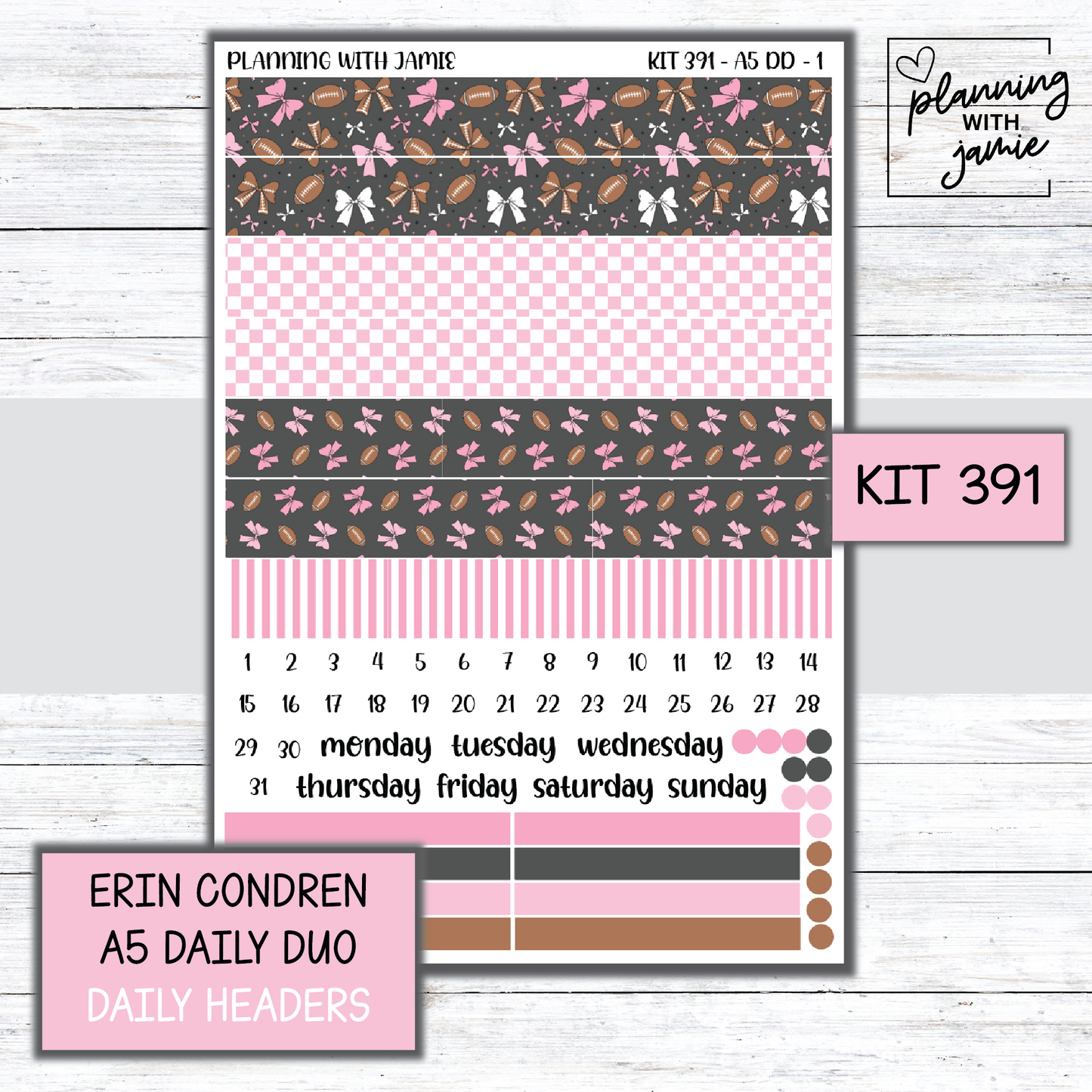 Kit 391 Erin Condren Daily Duo Sticker Kit