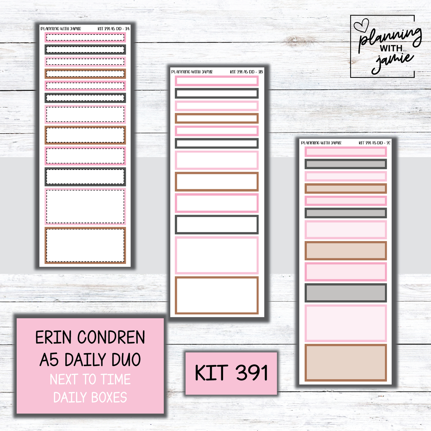 Kit 391 Erin Condren Daily Duo Sticker Kit
