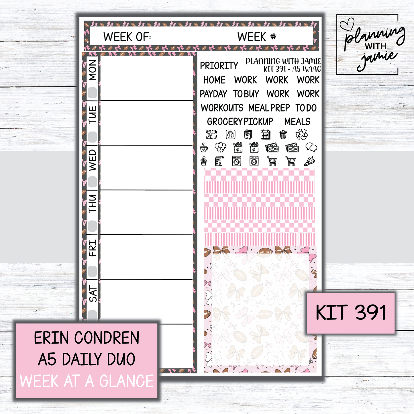 Kit 391 Week At A Glance Sticker