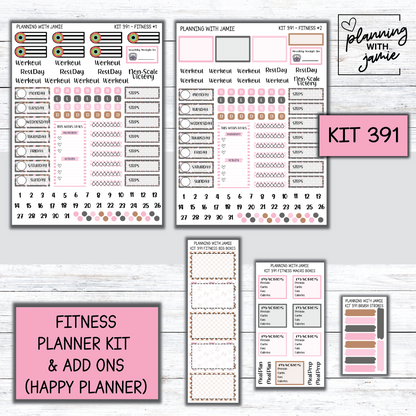 Kit 391 Weekly Fitness Sticker Kit
