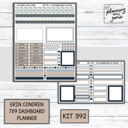 Kit 392 Erin Condren Dashboard Planner Sticker Kit