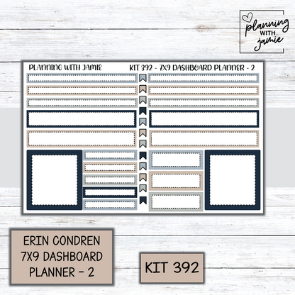 Kit 392 Erin Condren Dashboard Planner Sticker Kit