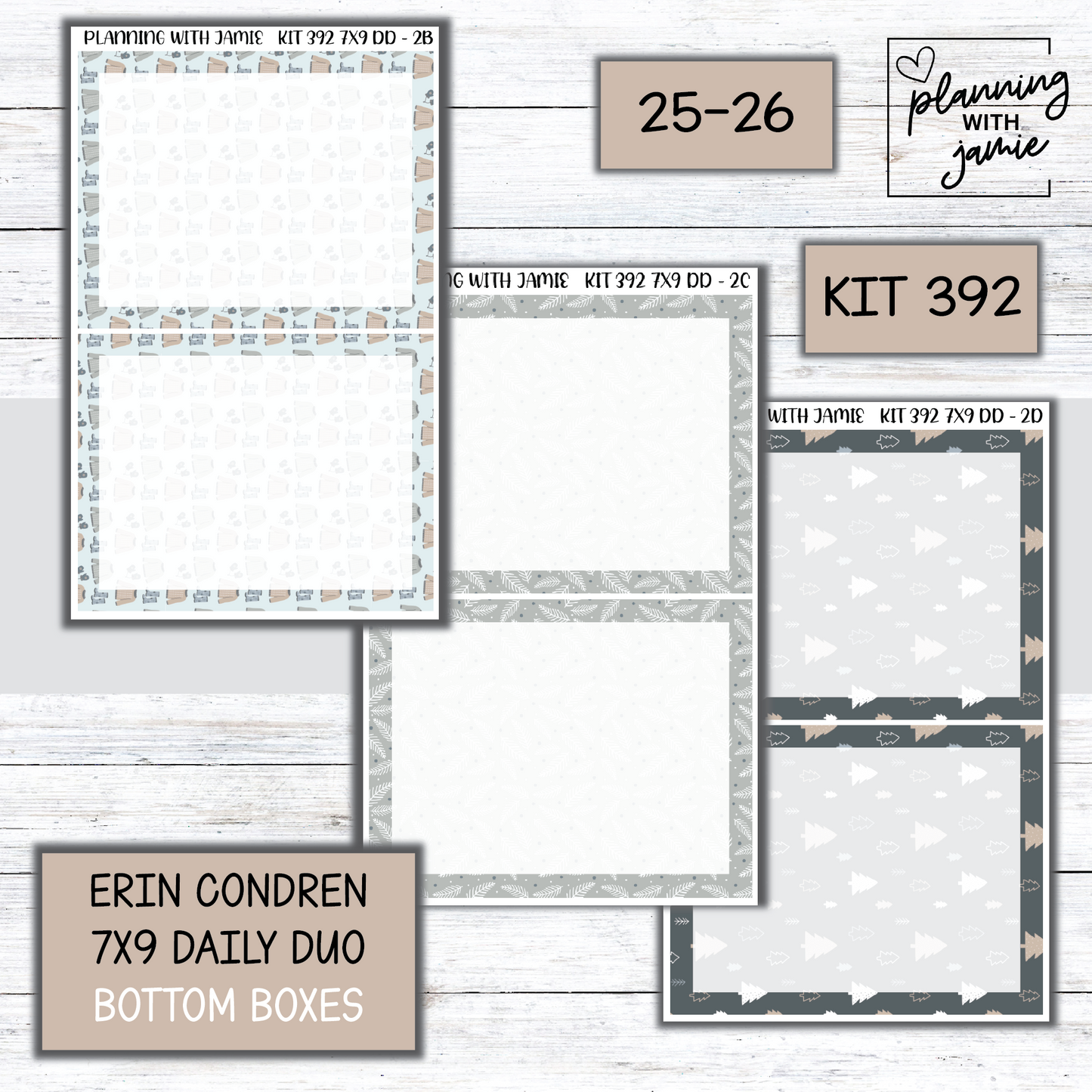 Kit 392 Erin Condren Daily Duo Sticker Kit