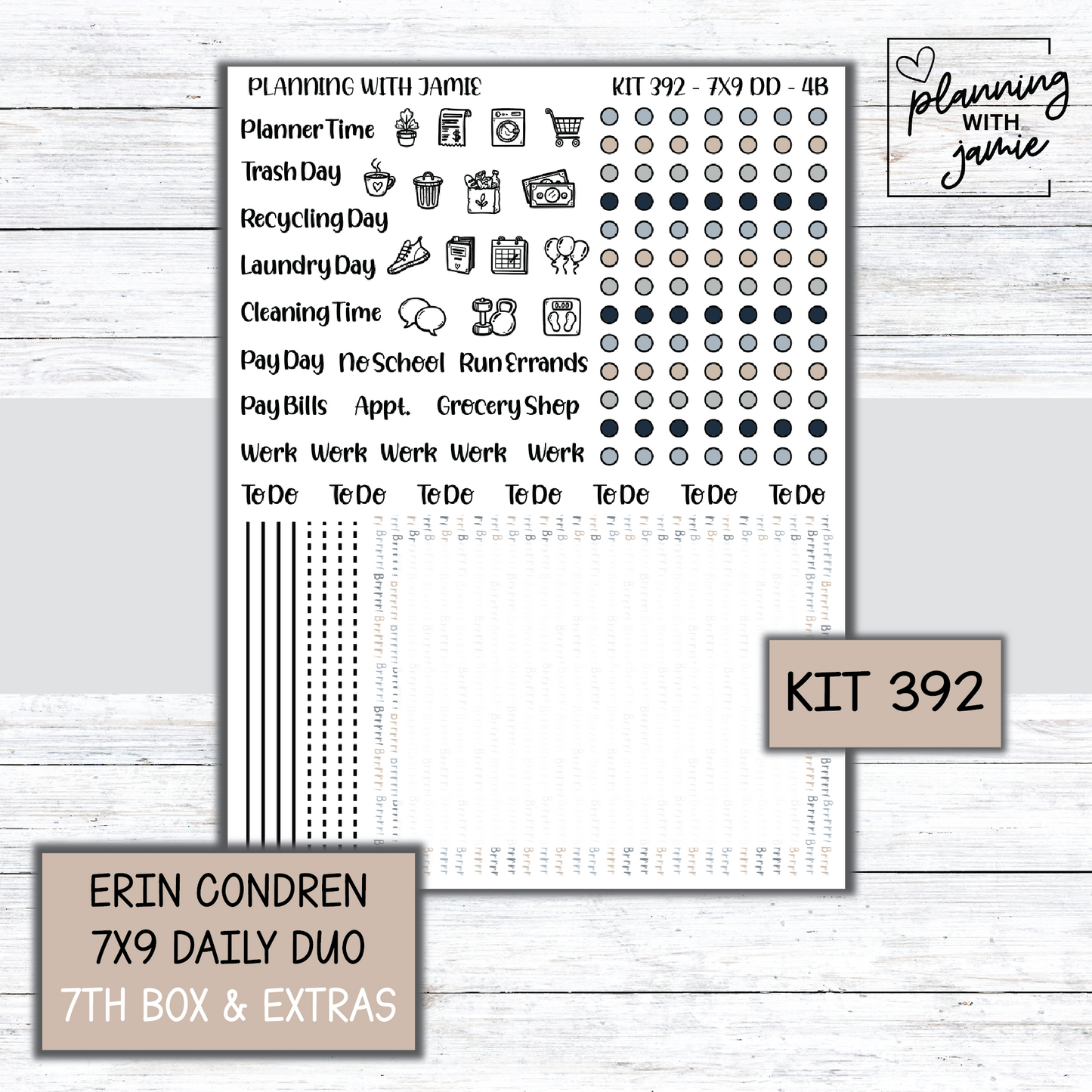 Kit 392 Erin Condren Daily Duo Sticker Kit