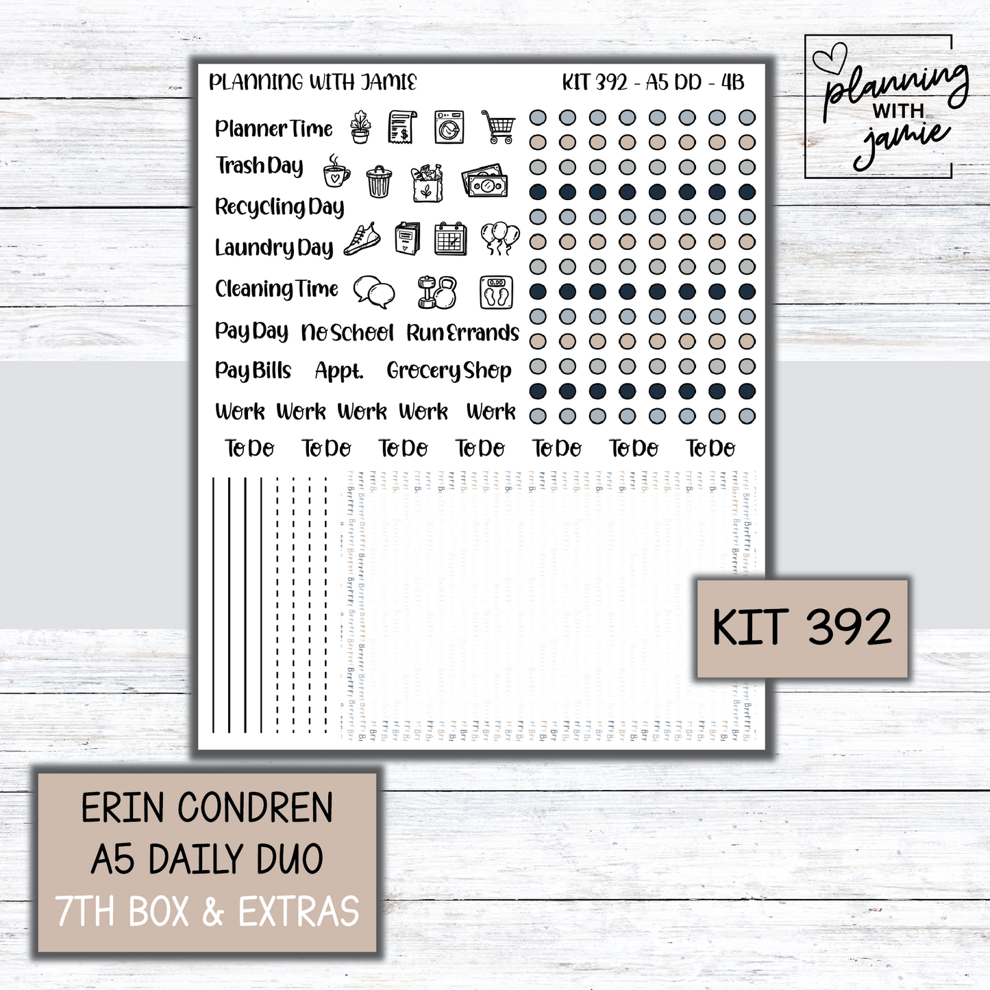 Kit 392 Erin Condren Daily Duo Sticker Kit