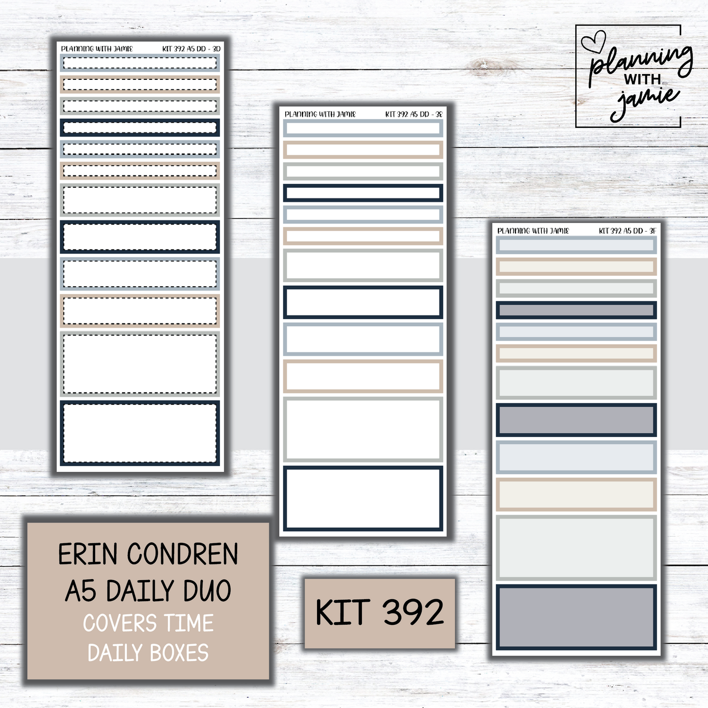 Kit 392 Erin Condren Daily Duo Sticker Kit