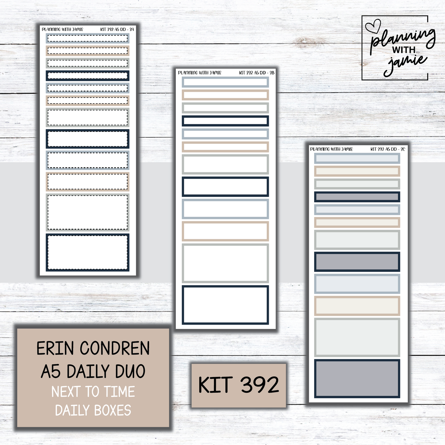 Kit 392 Erin Condren Daily Duo Sticker Kit