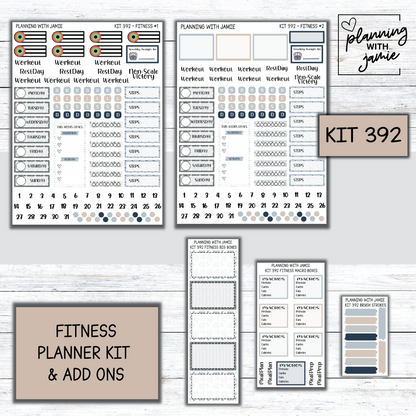 Kit 392 Weekly Fitness Sticker Kit