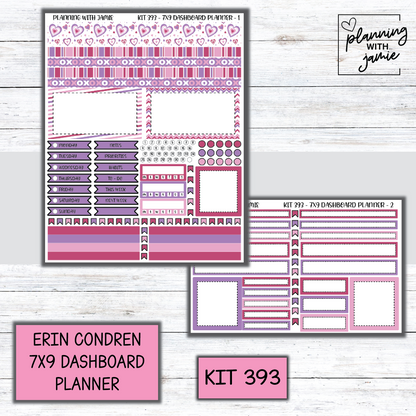 Kit 393 Erin Condren Dashboard Planner Sticker Kit