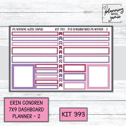 Kit 393 Erin Condren Dashboard Planner Sticker Kit