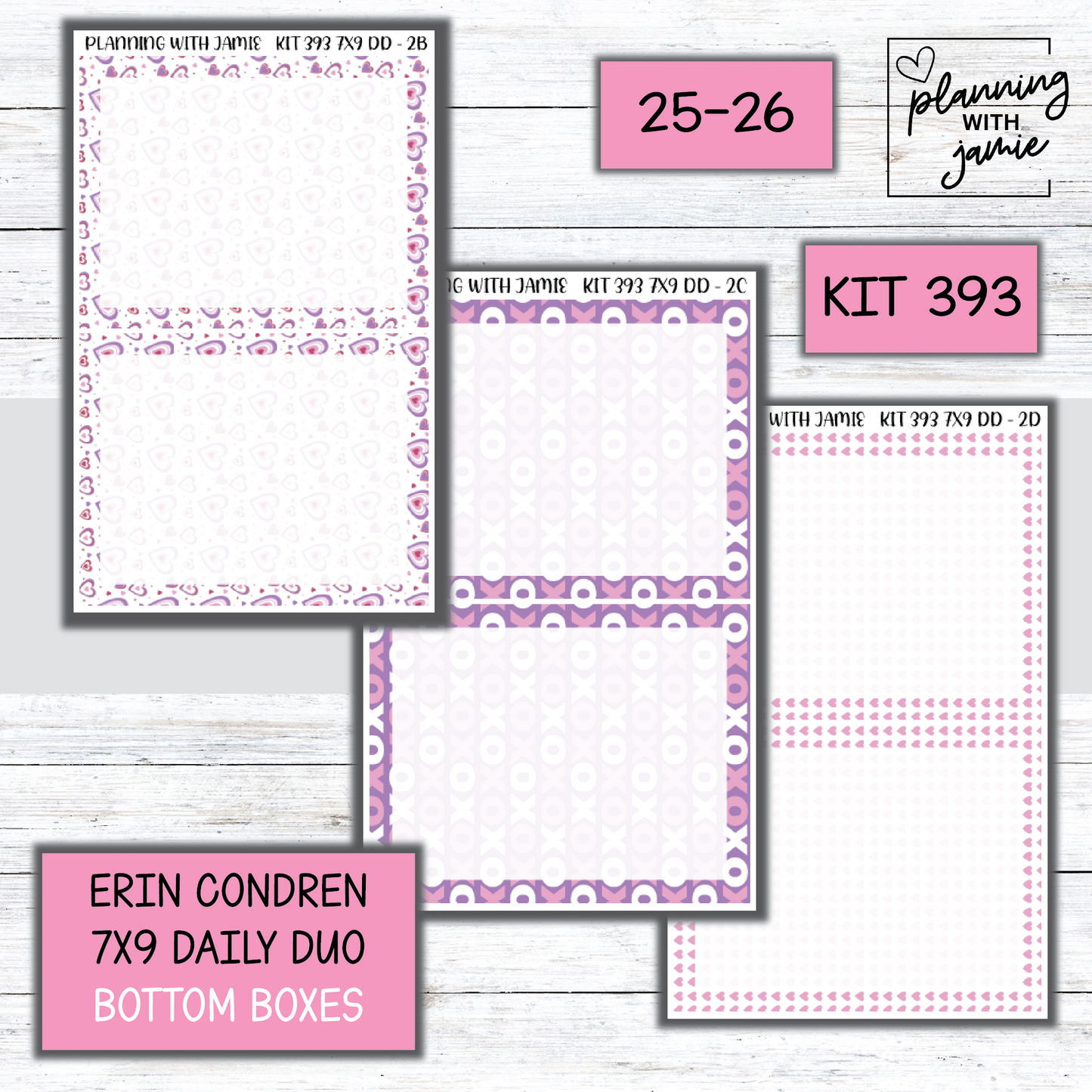 Kit 393 Erin Condren Daily Duo Sticker Kit