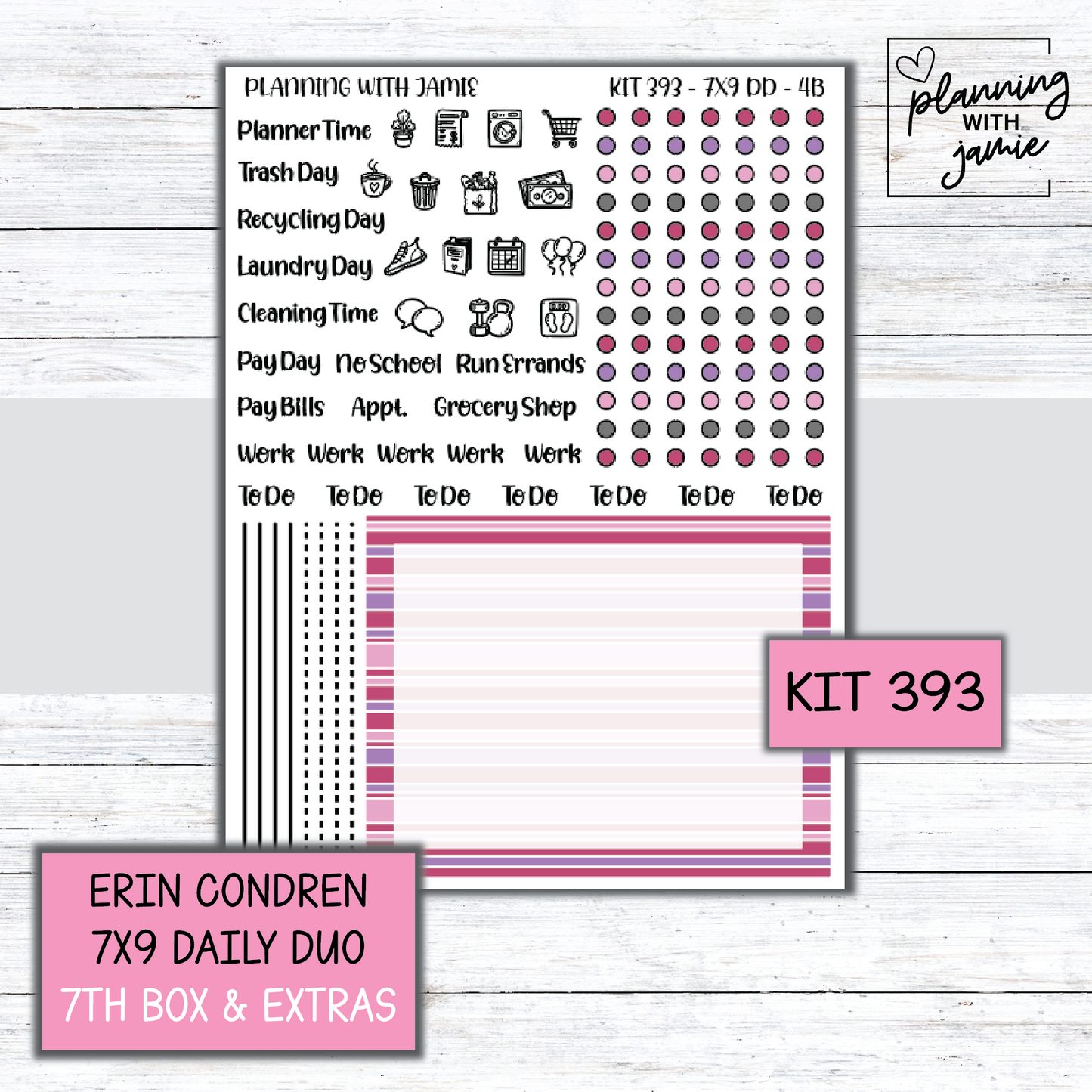 Kit 393 Erin Condren Daily Duo Sticker Kit