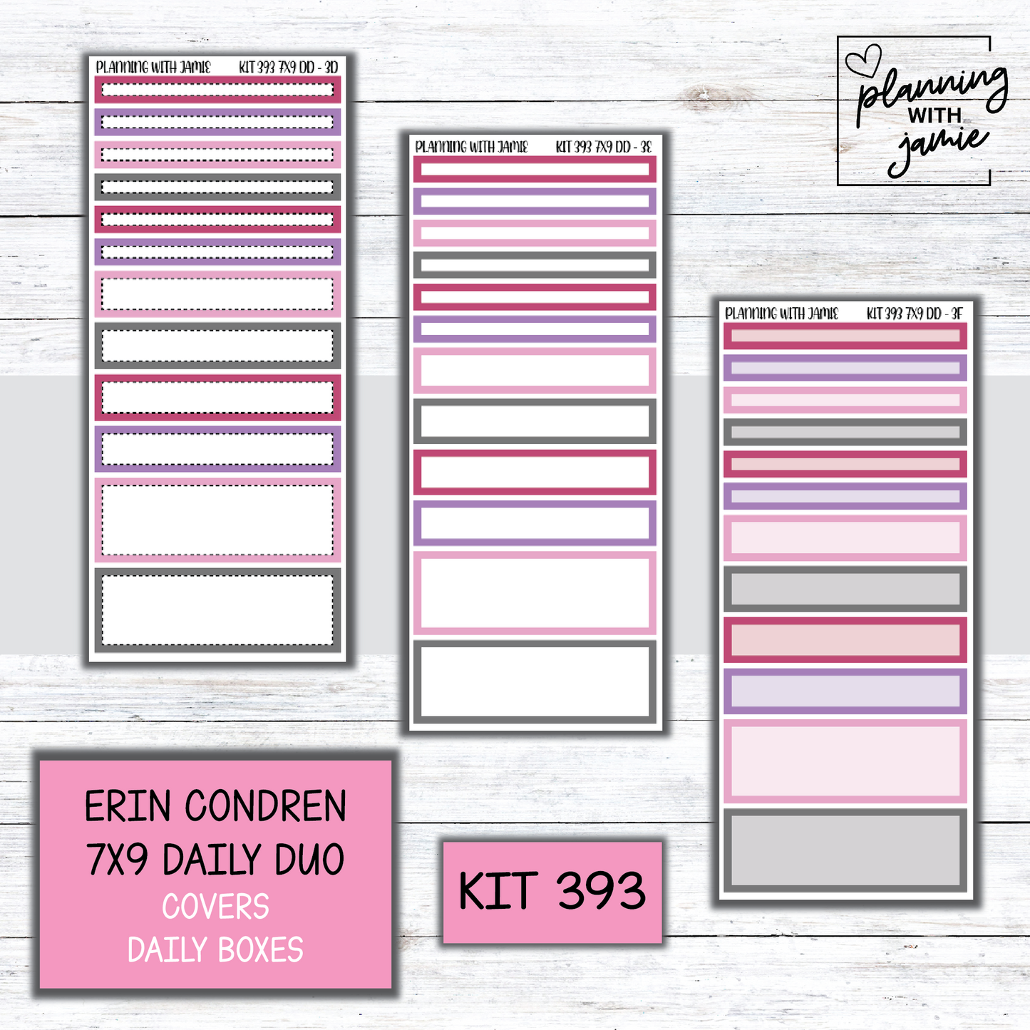 Kit 393 Erin Condren Daily Duo Sticker Kit