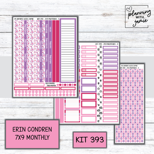 KIT 393 Erin Condren 7X9 OR A5 Monthly Kit