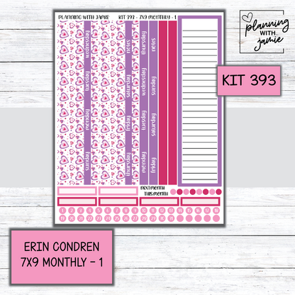 KIT 393 Erin Condren 7X9 OR A5 Monthly Kit