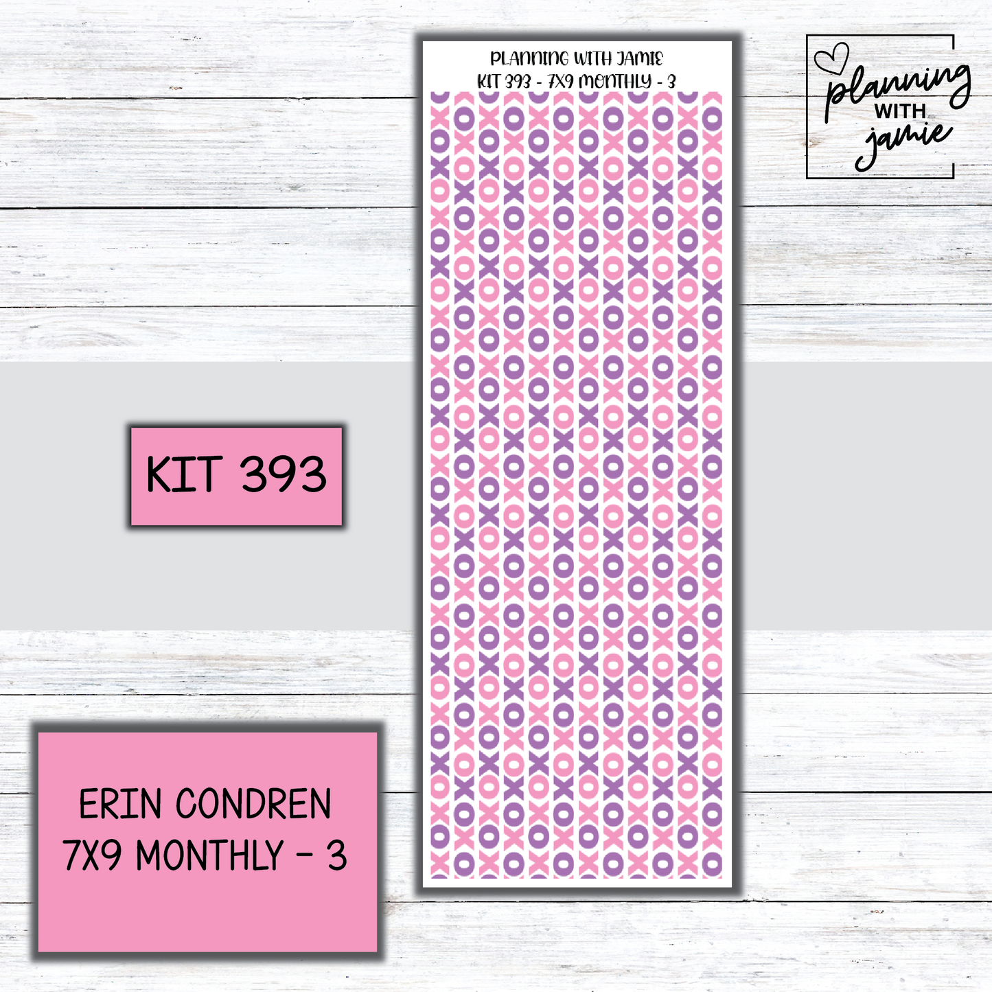 KIT 393 Erin Condren 7X9 OR A5 Monthly Kit