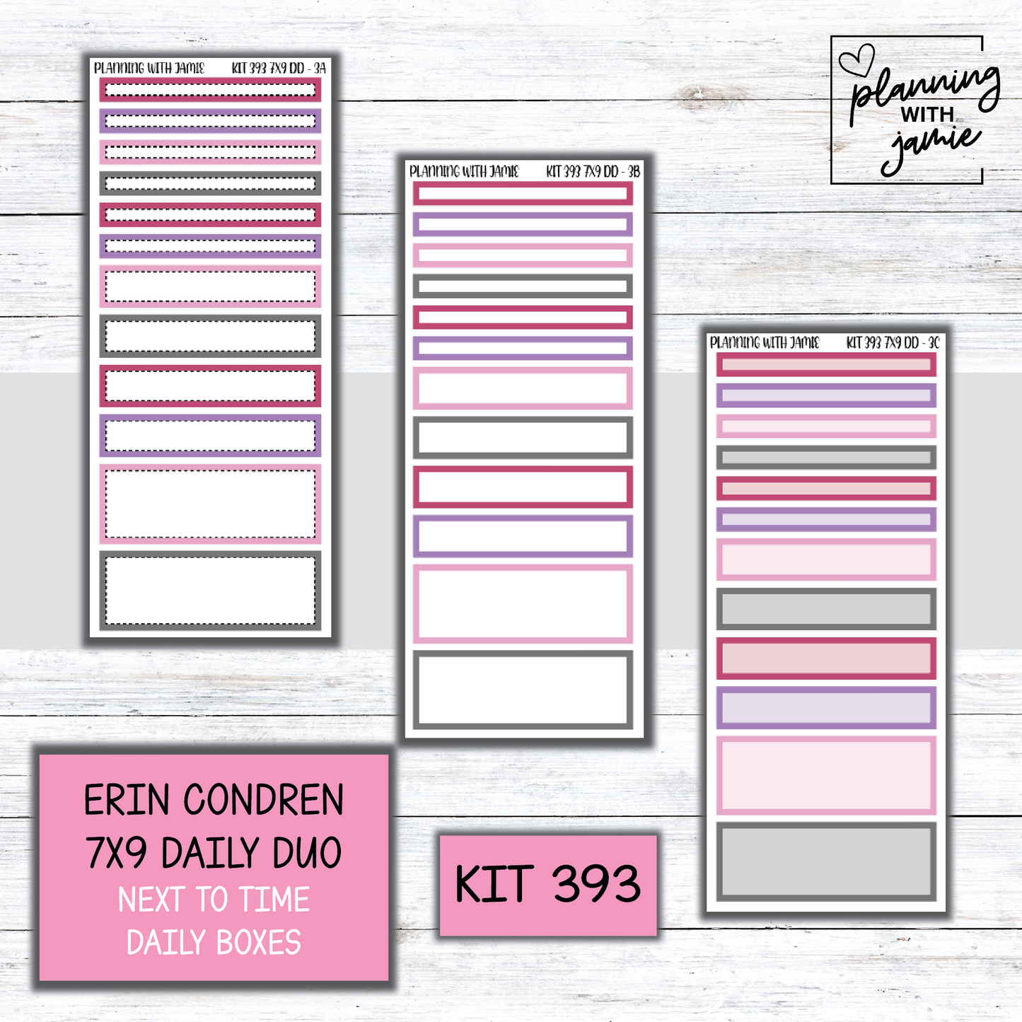 Kit 393 Erin Condren Daily Duo Sticker Kit